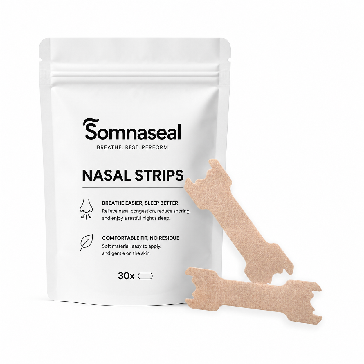 Breathing nasal strip